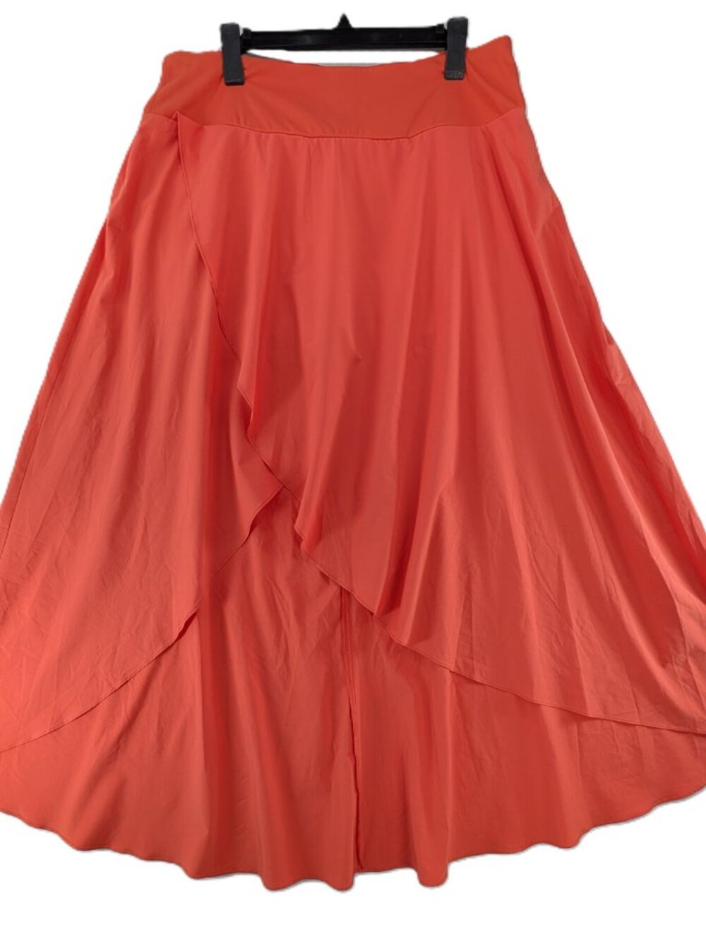 Halara Breezeful Midi Skirt Womens Sz XL Orange Stretch Skort Shorts Asymmetric - Picture 6 of 11